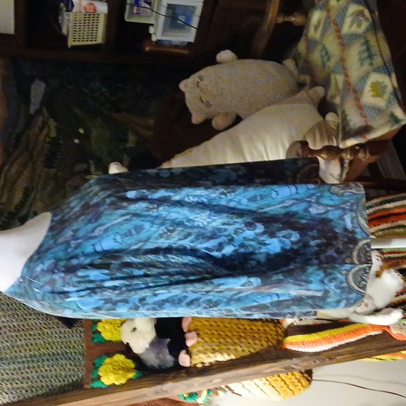 Breckenridge Woman Plus size 2X 3/4 Sleeve Green Boho Print Blouse Top Shirt - Picture 5 of 15